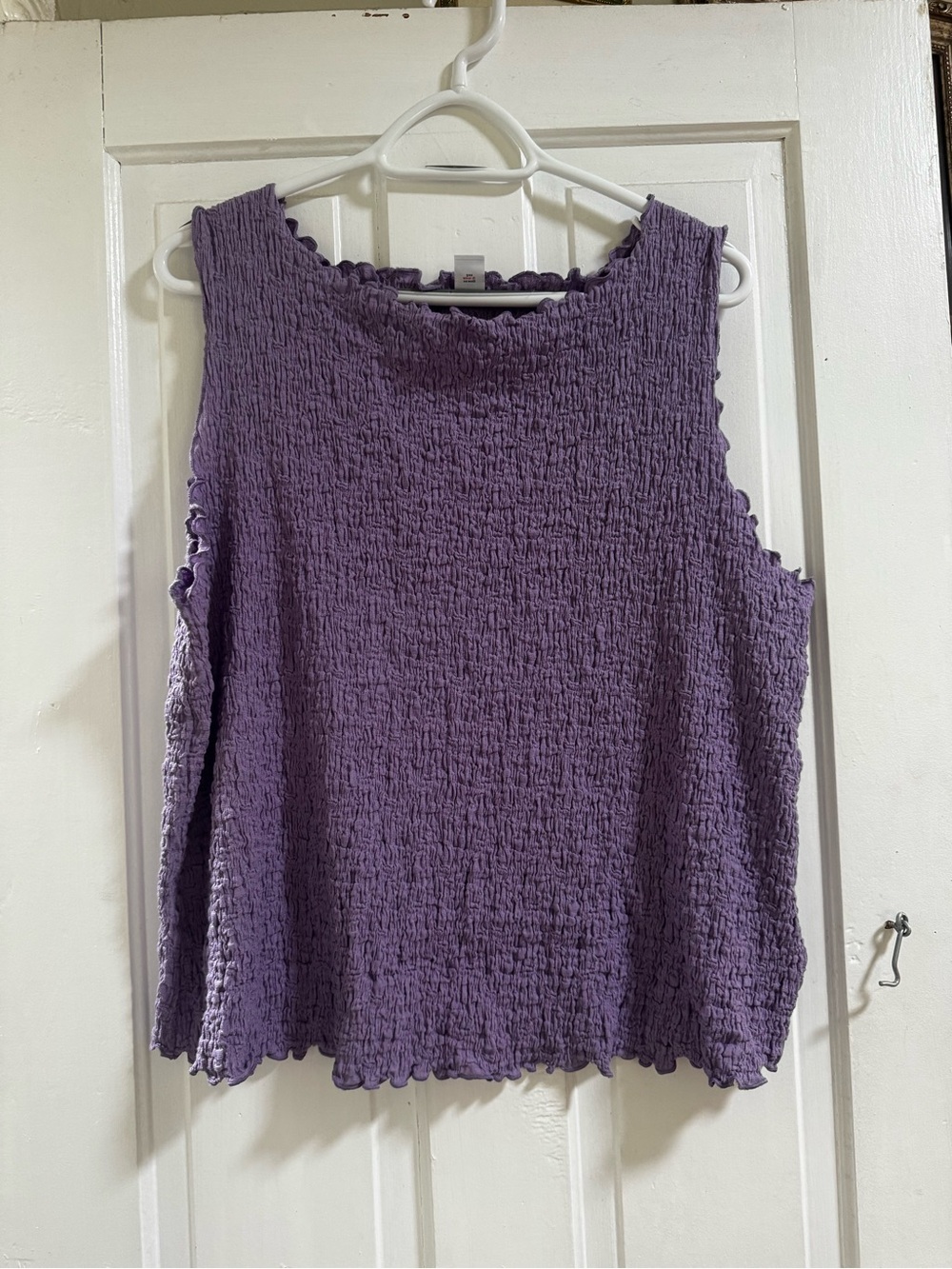 Old Navy Lavender Crinkle Sleeveless Tank Top